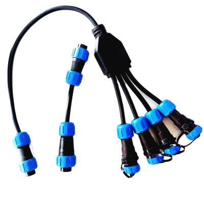 China High Quality Electronic Waterproof Cables Type 2 3 Four Way Three Way Y Connectors SP13 4 Pin Waterproof Cable For Outdoor Lighting for sale