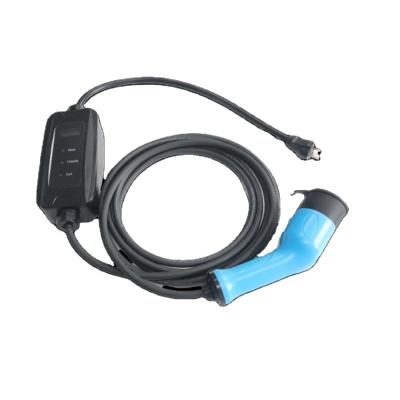 China Portable Automobile EV Charger IEC 62196 Type - 2 10-32A 7KW Electric Car Charger With Screen Display 5 Meters Cable for sale