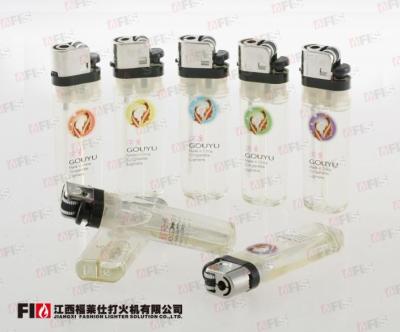 China ISO 9994 quality standard solid color plastic flint lighters with custom logo printing for sale