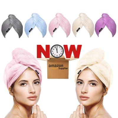 China QUICK DRY Microfiber Hair Towel Wrap For Women Hair Super Absorbent Quick Dry Turban For Drying Long Curly Thick Hair for sale