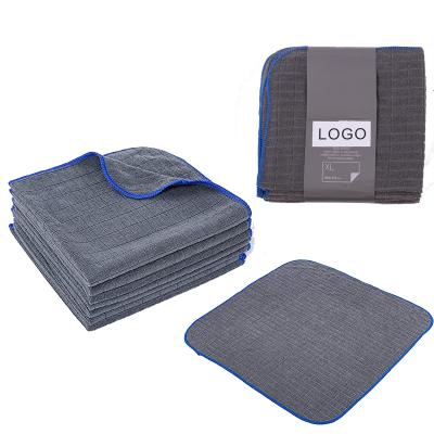 China Viable lot of Microfiber Cloth 40x40 380gsm Micro Clean Towel Microfiber Cleaning Cloth 30x40 24pcs Black 32*32 Microfiber Microfiber Cloth for sale