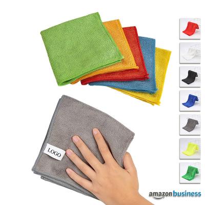 China Sustainable Multipurpose Softer Highly Absorbent Microfiber Cleaning Cloths For House Kitchen Car Window Clean for sale