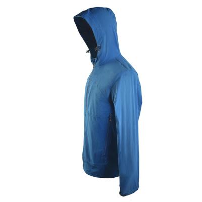 China Raincoat Custom Design Blue Waterproof Nylon Spandex Sports Outdoor Anti-Fault Jackets For Men for sale