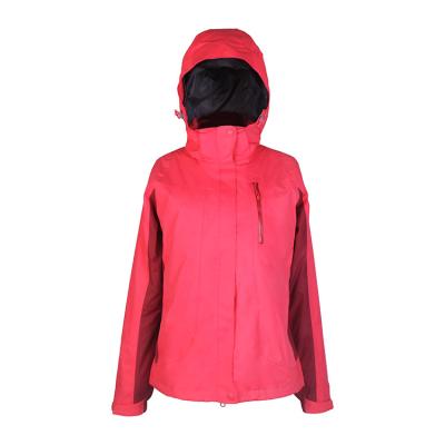 China Factory Wholesale 100% Polyester Women Outdoor Sports Waterproof Windproof Garment Jackets With Hoodie for sale