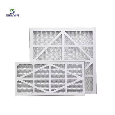 China Cuadro de cartón blanco HVAC filtro de aire plissado comercial para aire acondicionado en venta