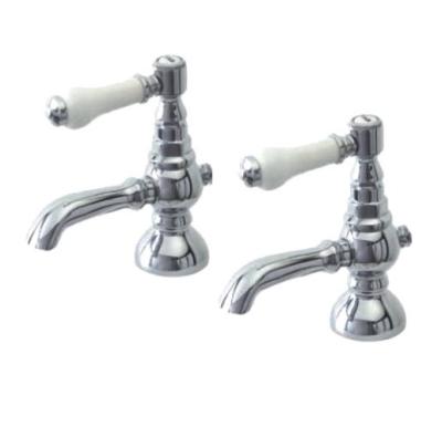 China Traditional Traditional Twin Basin Sink Hot And Cold Faucets Pair Chrome Bathroom Faucet ETP21202 for sale