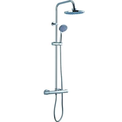 China Contemporary Brass Chrome Plated Original Bathroom Rain Satin Color Overhead 3functions Shower Faucet Set for sale