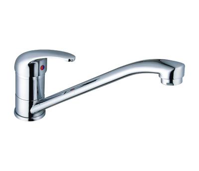 China Single Lever Single Lever Kitchen Spout Mixer Tap Sink Hot And Cold Swivel Kitchen Faucets, Polished Chrome And Brass Body for sale