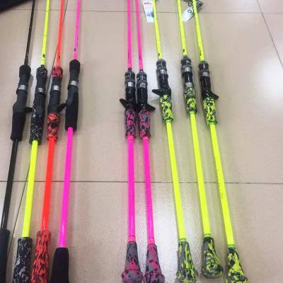 China High Quality EVA Parts Carbon Fiber Fluorescence Color Camouflage Slow Rising Fishing Rod Fuji for sale