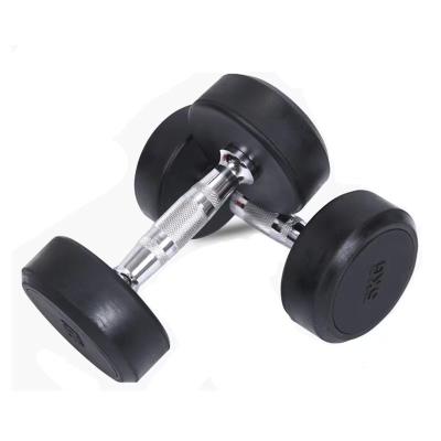 China Eco - Friendly Good Quality Round 12 15 Kg Rubber Dumbbell Dumble Dumbbell Set for sale