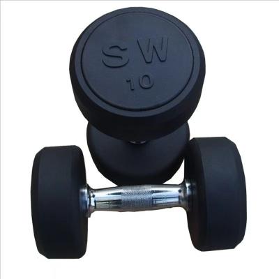 China Eco - Friendly Round Black Handle Fitness Equipment Dumbbell Dumbbells 5 Kg for sale