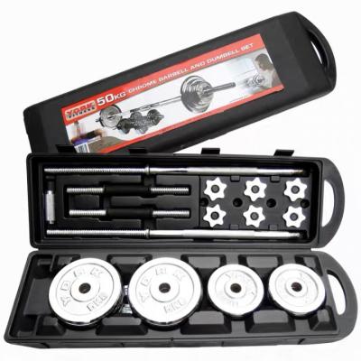 China Eco-friendly 10 50Kg 50Lb Weight Price Gym Equipment Iron Dumbells Rubber Barbell Dumbbell Set With Case for sale