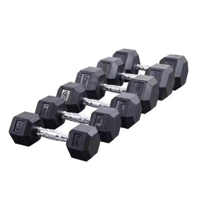 China Wholesale Eco-Friendly 2.5Kg 5 Kg 10Kg PU Coated Dumblers Set Hexagonal Rubber Dumbells Hex Dumbbell Set for sale