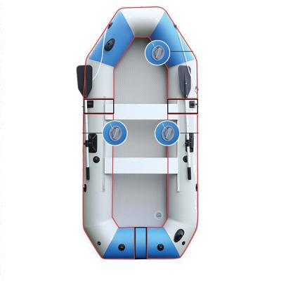 China Durable Canoe 2 Fishing 1 Person Fin Catamaran For Sale Seat Inflatable Boat With Pedals Foot Kayak for sale