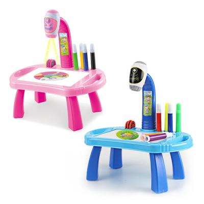 China 2021 New Products Modern Educational Studying Projection Toys Children Painting Board Desk for sale