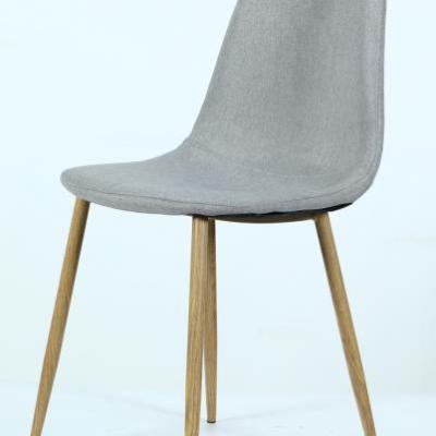 China Modern Gray Cover Upholstered Leisure Dining Chairs Removable Cover for sale