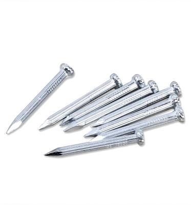 China Factory Checkered Flat Head China Common Iron Nails Smooth Shank Nails Grooved Galvanized Concrete Nail for sale