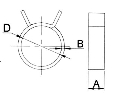 China Automobile industry ; General industry; Oil & gas industry spring clip vacuum gasoline and oil hose line hose clamp for sale