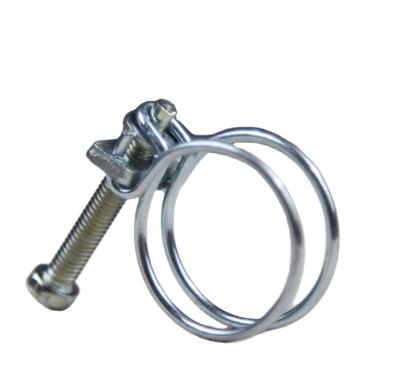 China Automobile industry ; General industry; Oil & Gas Industry Buckle Spring Compression Fuel Hose Clips Self Clamping Ventilation Ducting Galvanized Steel Double Wire Hose / Clamp Inch OEM & ODM for sale