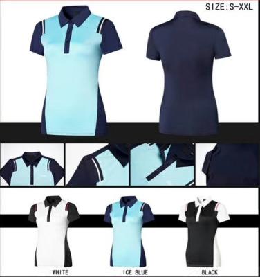 China Sports Customize Sports Functional Fabric Quick Dry Short Sleeve Golf T Shirt For Lady for sale