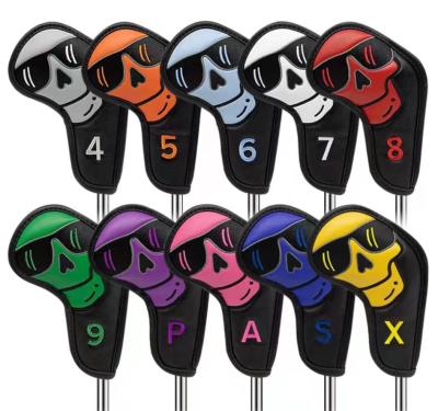 China Easier PU golf iron headcover with number top in common use (10pcs/lot) OEM accepted for sale