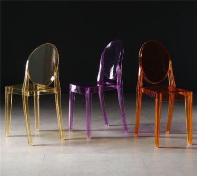 China Transparent Modern Clear Acrylic Plastic Chair for sale