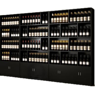 China (Other)Wine Bar Adjustable Wooden Home Display Cabinet for sale