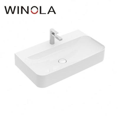 China Mop sinks large size ceramic washbasin bathroom sink ceramic table top vessel basin for sale