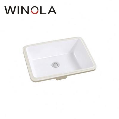 China Modern Desgin Factory Price 20 Inch Square Bathroom Ceramic Basin Sink Under Counter Sink for sale