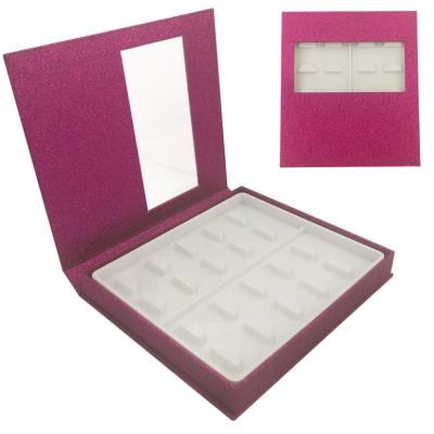 China Natural Wholesale Long Strip Lashes Glitter Container Empty Lashes Box Custom Eyelash Boxes for sale