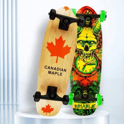 China Youngsters Waterproof Concave Board 7 Layer Northeast china maple custom pattern ABEC 7 carbon steel wood surf skateboard for Christmas for sale