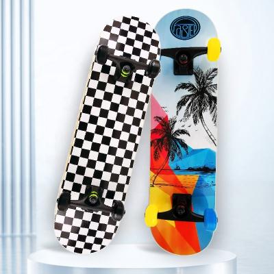 China Youngsters Amazon best selling custom made heat transfer film Aluminum Alloy  Bracket Shockproof Double skateboard   for  extreme sports for sale