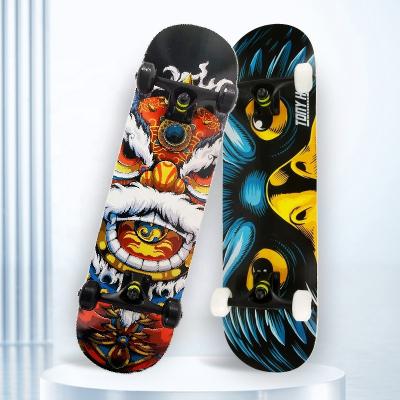 China Youngsters Adorable   off road trucks 4 pu wheels deep  ball bearing 608 7 ply Northeast china maple Double skateboard  for  Teens for sale