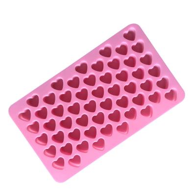 China Viable Custom Silicone Chocolate Mold Home-Make Candy Mold Heart Shape Silicone Ice Cube Mold for sale