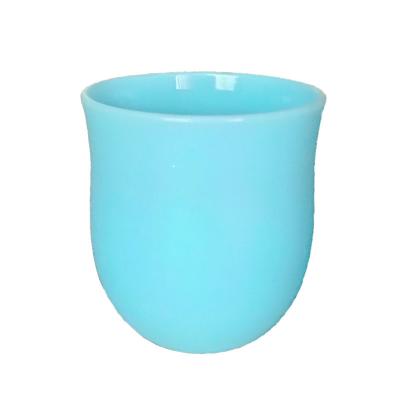 China Sustainable Silicone Cup Travel Tea Cup Portable Small Pocketable Wine Mug for sale