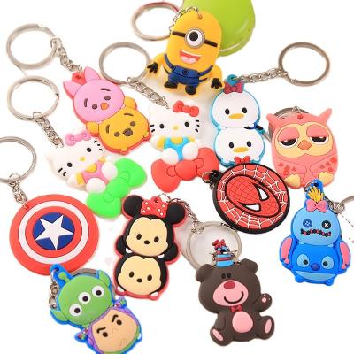 China Wholesale Custom 3D Shape 2D Modern Cartoon PVC Plastic Key Chain Soft PVC Key Chain With Logo for sale