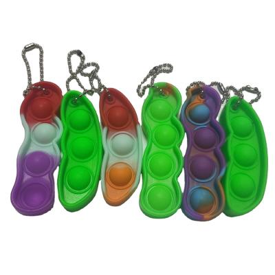 China Luxury Silicone Bubble Mix-color Silicone Mini Keychain Push-Pop Keychain Toy Silicone for sale