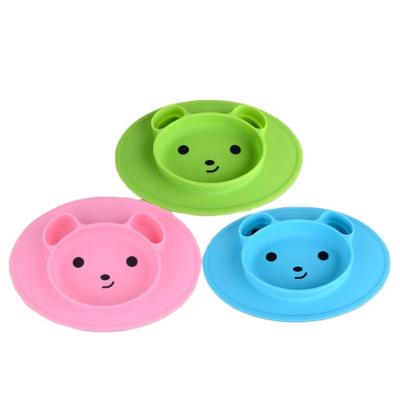 China CLASSIC Customized Food Grade Silicone Baby Suction Dish Silicone Dish Baby Feeding Dish for sale