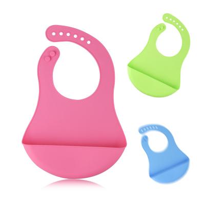 China Factory Supply Baby Bib BPA Free Waterproof Silicone Baby Bib BPA Free Custom Bib Baby Use for sale