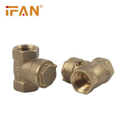 China IFAN Supply General Manufacturing Brass Plumbing Horizontal Pressure Check Valve 1/2