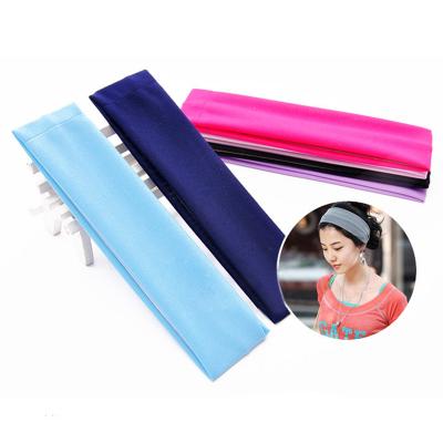 China Fitness Accessories Women Shape Elastic Hair Bands Running Fitness Yoga Headwear Female Stretch Wash Makeup Solid Sports Headbands for sale