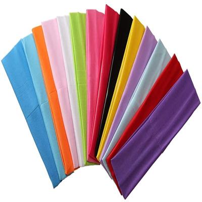 China Fitness Accessories 2022 Women Shape Elastic Hair Bands Running Fitness Yoga Headwear Female Stretch Wash Makeup Solid Sports Headbands for sale