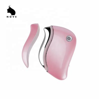 China Anti-puffiness Korea Face EMS Remover Massager Cordless Working Electric Heating Vibration for sale