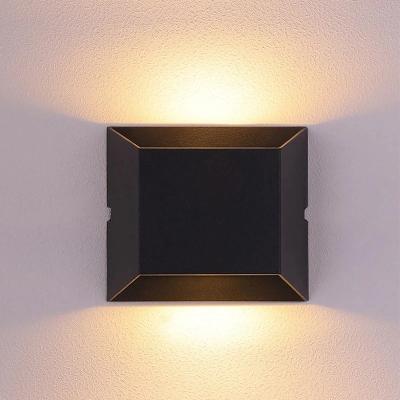 China Tempered Glass Simple Style Outdoor Waterproof Courtyard Balcony Corridor Brought Up And Down Wall Lamp for sale