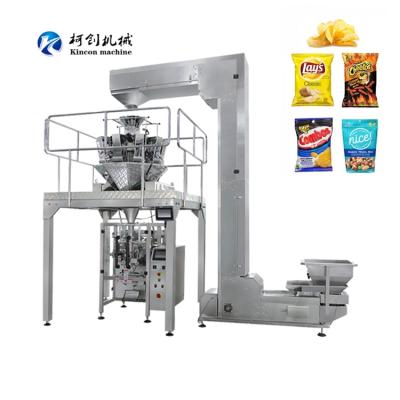 China Multihead Seal Vertical Topping Weigher Small Automatic Pocket Weighting Packing Machine for Metal Material Rice Popcorn Nuts Sugar Frozen Food Granule for sale