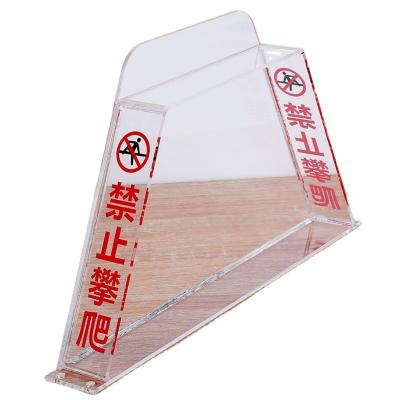 China Customized acrylic products prohibit climbing mall anti-do not climb device escalator warning sign 117 for sale