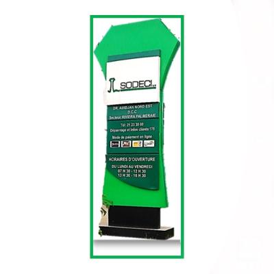 China Suitable Long-term work indication column outdoor lighting solar advertising logo and light box easy installation gas station for sale