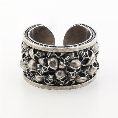 China Wholesale Men's Sterling Silver Punk Rock Rings Handmade Punk Retro 925 Jewelry for sale