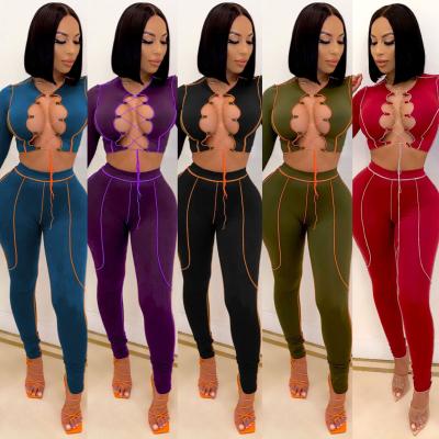 China Autumn Anti-pilling 2021 Casual Set Two Piece Set Women Clothing Plain Tracksuits 2 Piece Set For Women for sale