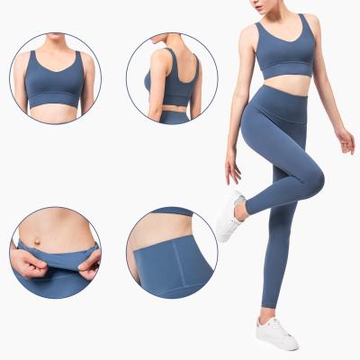 China 2022 Women's Clothing Breathable Custom Yoga Wear Crop Tank Top Seamless Yoga Set Fitness Women Gym Fitness Yoga Set for sale